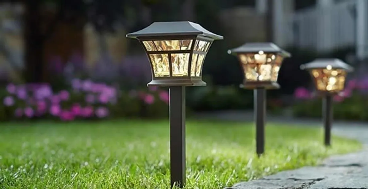 landscape lighting installation services with professionally installed pathway lights in St Paul, MN