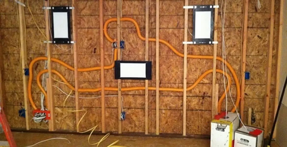 new construction wiring project displaying complete electrical system layout installed by professionals in St Paul, MN
